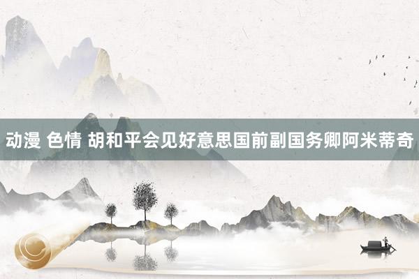 动漫 色情 胡和平会见好意思国前副国务卿阿米蒂奇