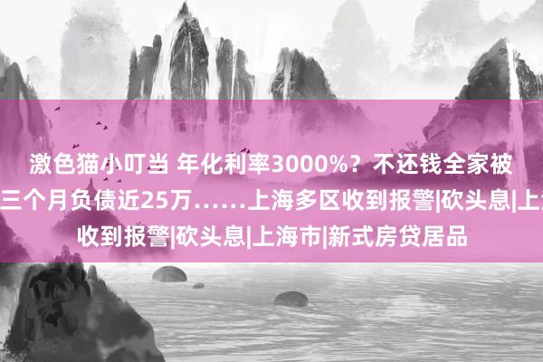 激色猫小叮当 年化利率3000%？不还钱全家被追讨，有东说念主三个月负债近25万……上海多区收到报警|砍头息|上海市|新式房贷居品