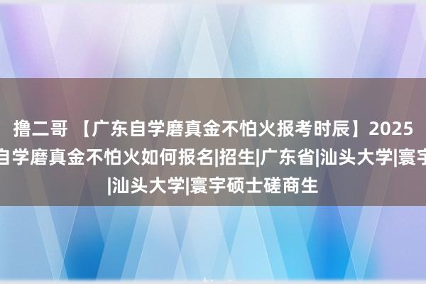 撸二哥 【广东自学磨真金不怕火报考时辰】2025年景东谈主自学磨真金不怕火如何报名|招生|广东省|汕头大学|寰宇硕士磋商生