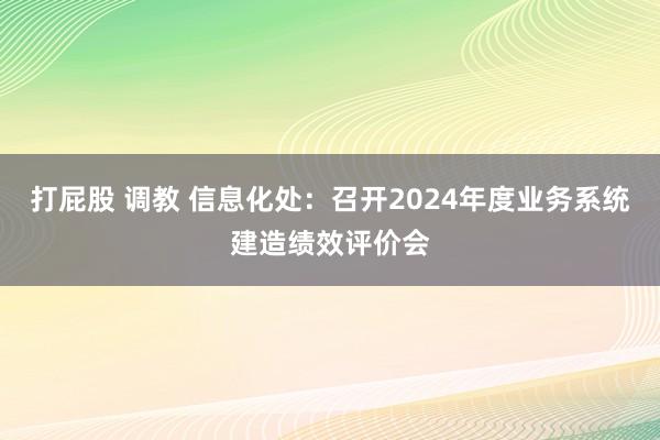 打屁股 调教 信息化处：召开2024年度业务系统建造绩效评价会