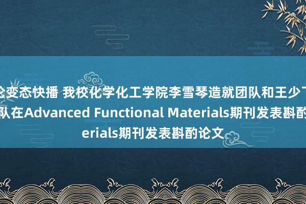 乱伦变态快播 我校化学化工学院李雪琴造就团队和王少飞造就团队在Advanced Functional Materials期刊发表斟酌论文