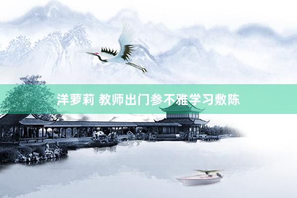 洋萝莉 教师出门参不雅学习敷陈