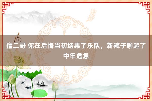 撸二哥 你在后悔当初结果了乐队，新裤子聊起了中年危急